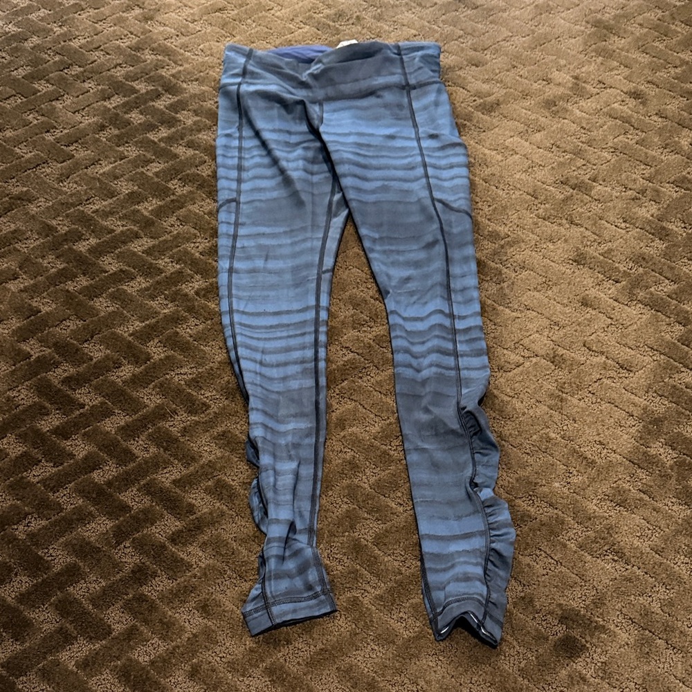 lululemon athletica Blue Striped Leggings